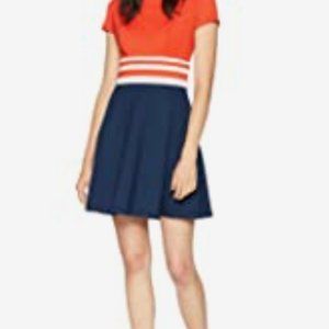 NWT JUICY COUTURE Flirty Color Block Ponte DRESS SIZE 4 red blue